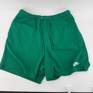 Nike Mens Standard Fit Above Knee Length Mesh Athletic Shorts Green Size S